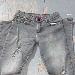 Size 8 girls super skinny ripped jeggings